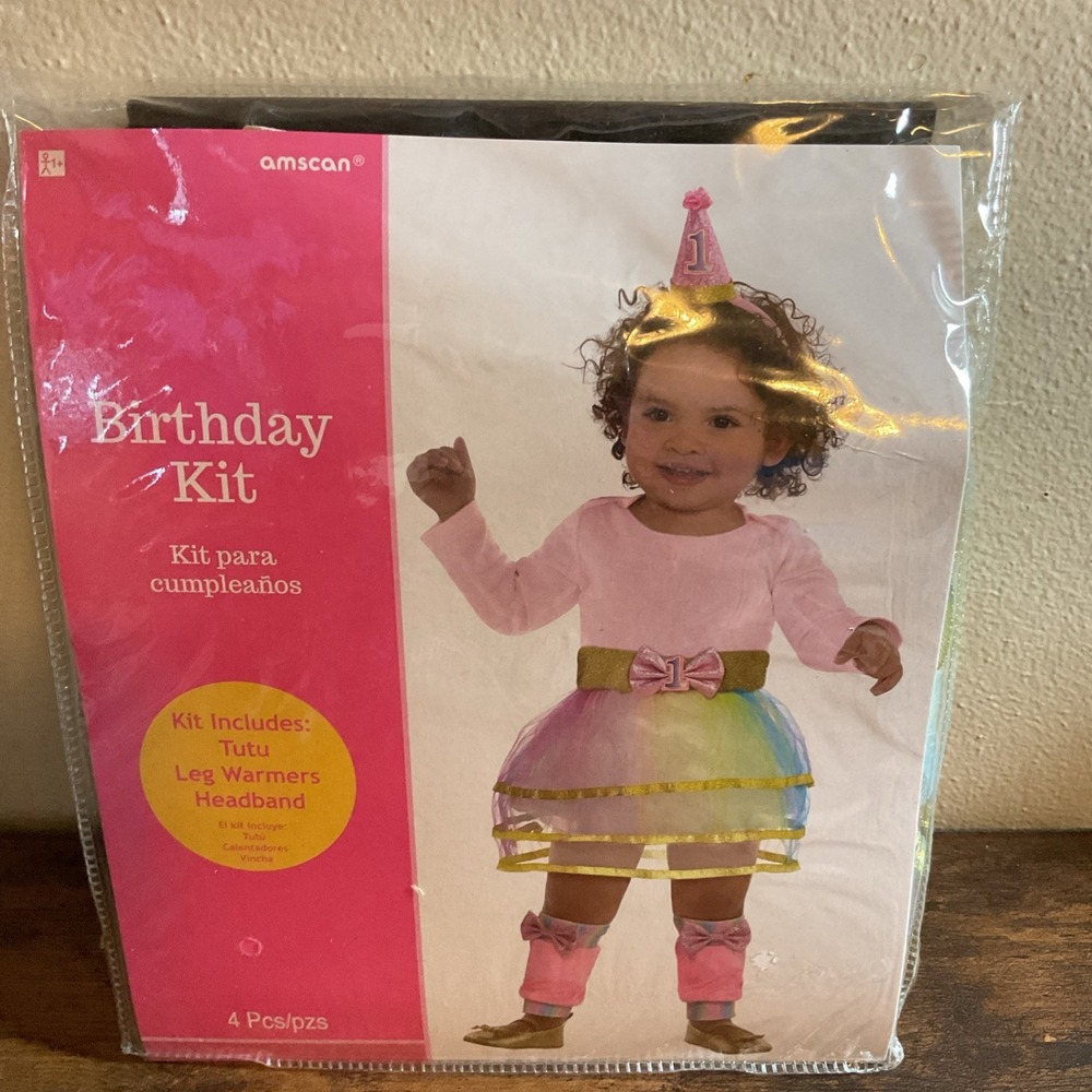 New Amscan Girls 1st Birthday Kit Suit Yourself Toddler Child‎ Costume
